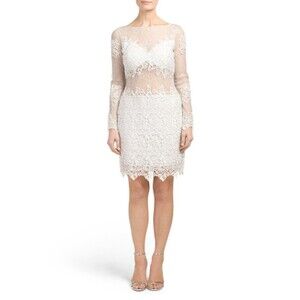 Basix Black Label Long Sleeve Illusion Dress